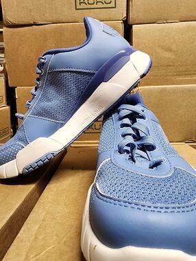 KURU Quantum 2.0 Women's Athletic Shoe in Blue And White. Plantar Fasciitis